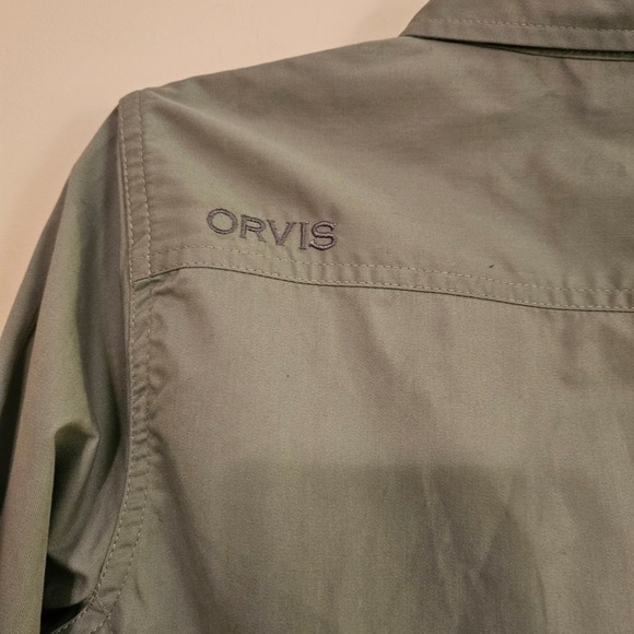 Orvis Women Midweight Shooting Shirt Frost Green Quilted Shoulder 20GB0851 Small - Picture 8 of 14